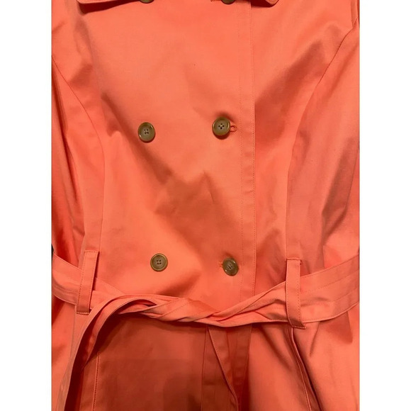 Brooks Brothers 346 Peach Pea coat Light Weight Jacket Cotton Blend Lined Sz 14 - Picture 4 of 4